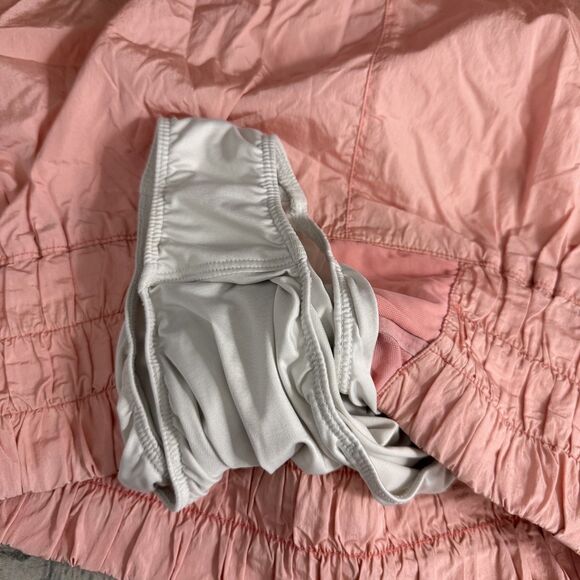 FP Free People Movement Women's Large Coral Pink High Waist Lined Shorts - Picture 3 of 6